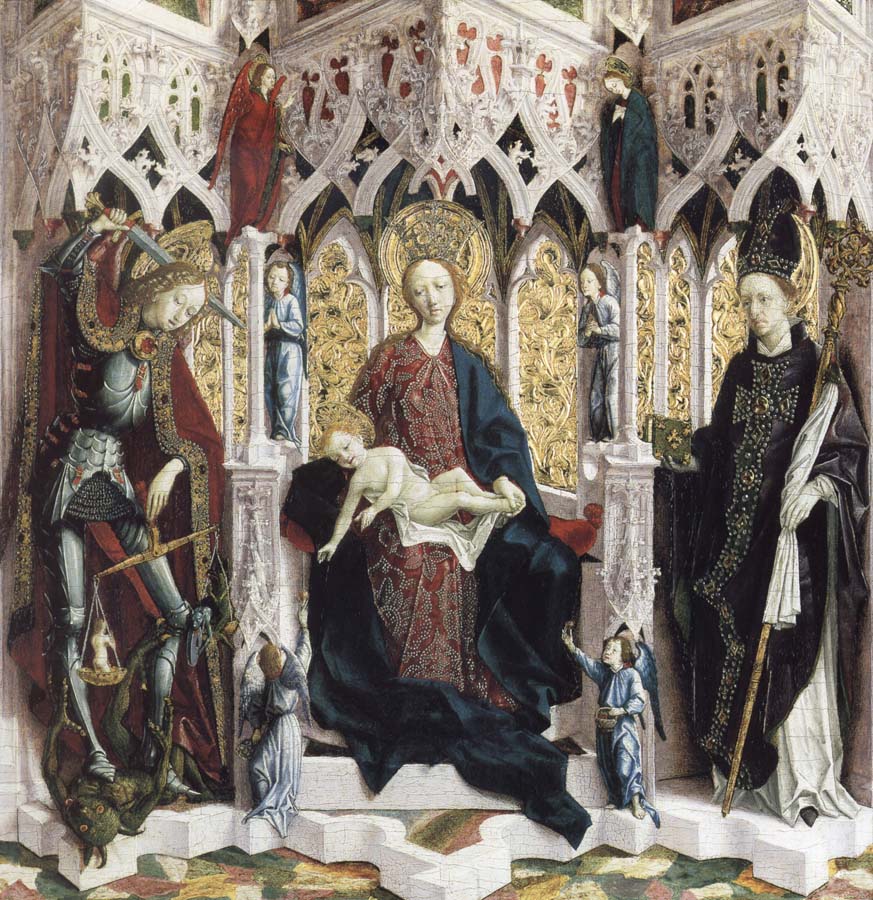 The Virgin and Child Enthroned with Angels and Saints